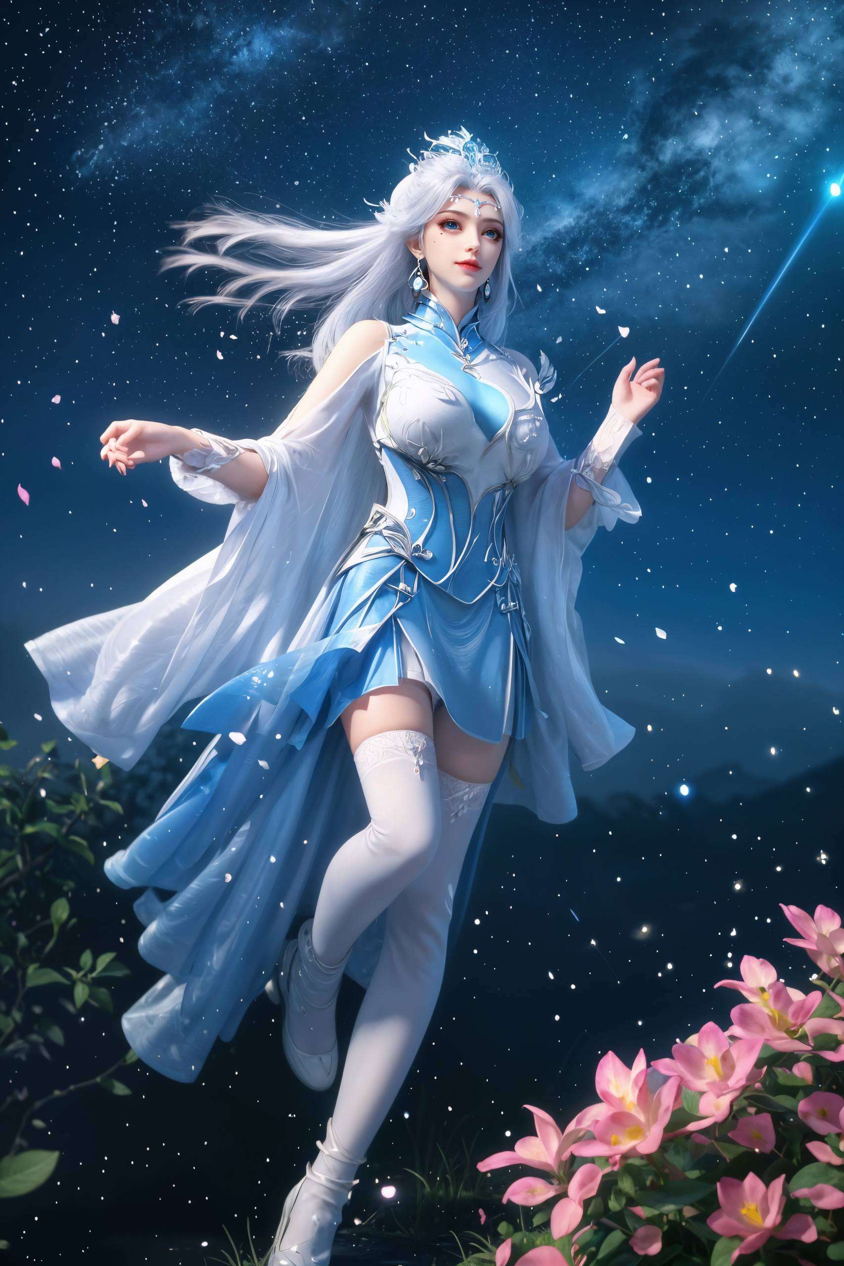 快来下载她的壁纸惊艳四座！她的美丽如同玄幻世界中的仙子
