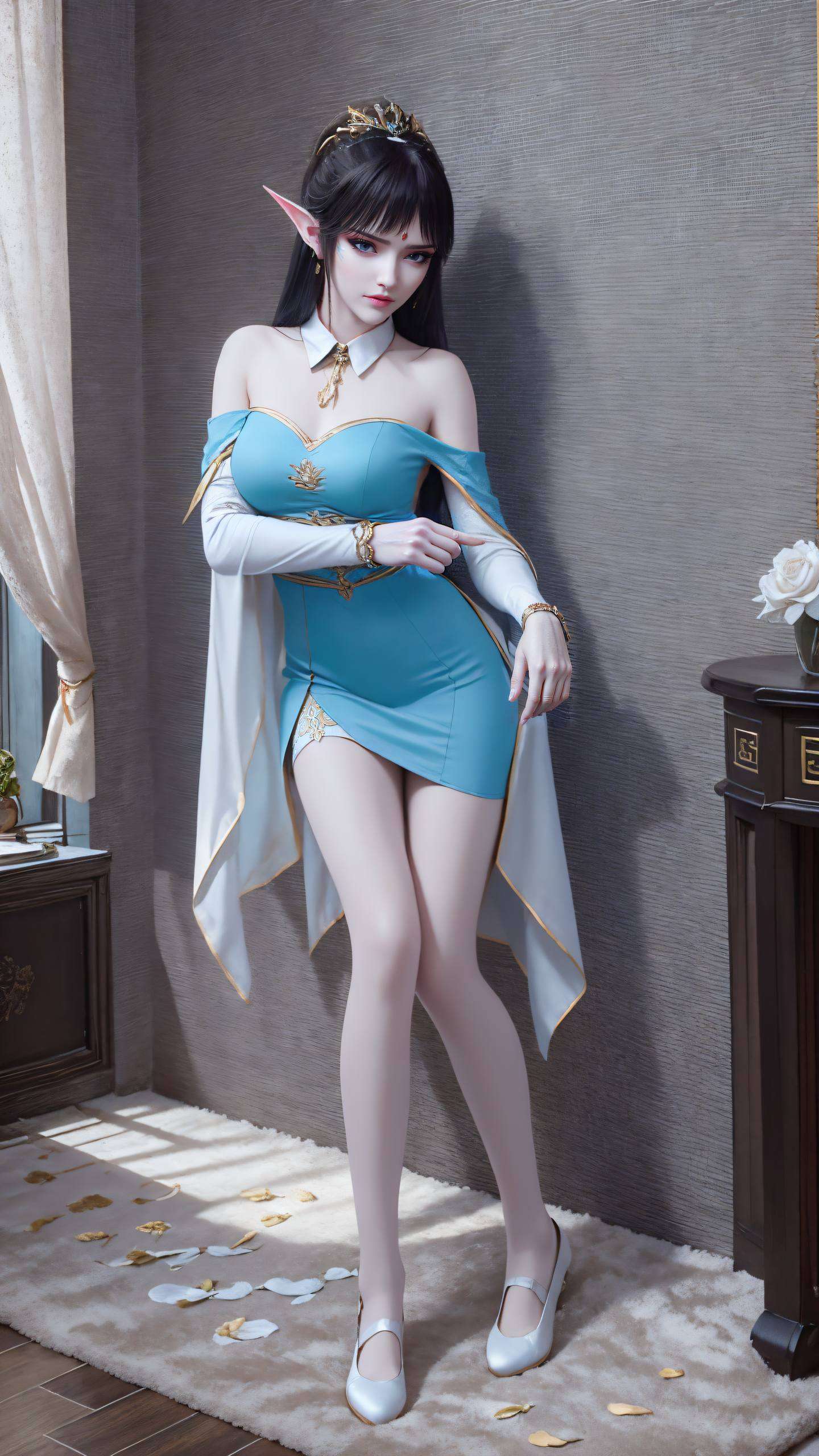 她的美丽不仅仅是外表的华丽让人在欣赏她的同时