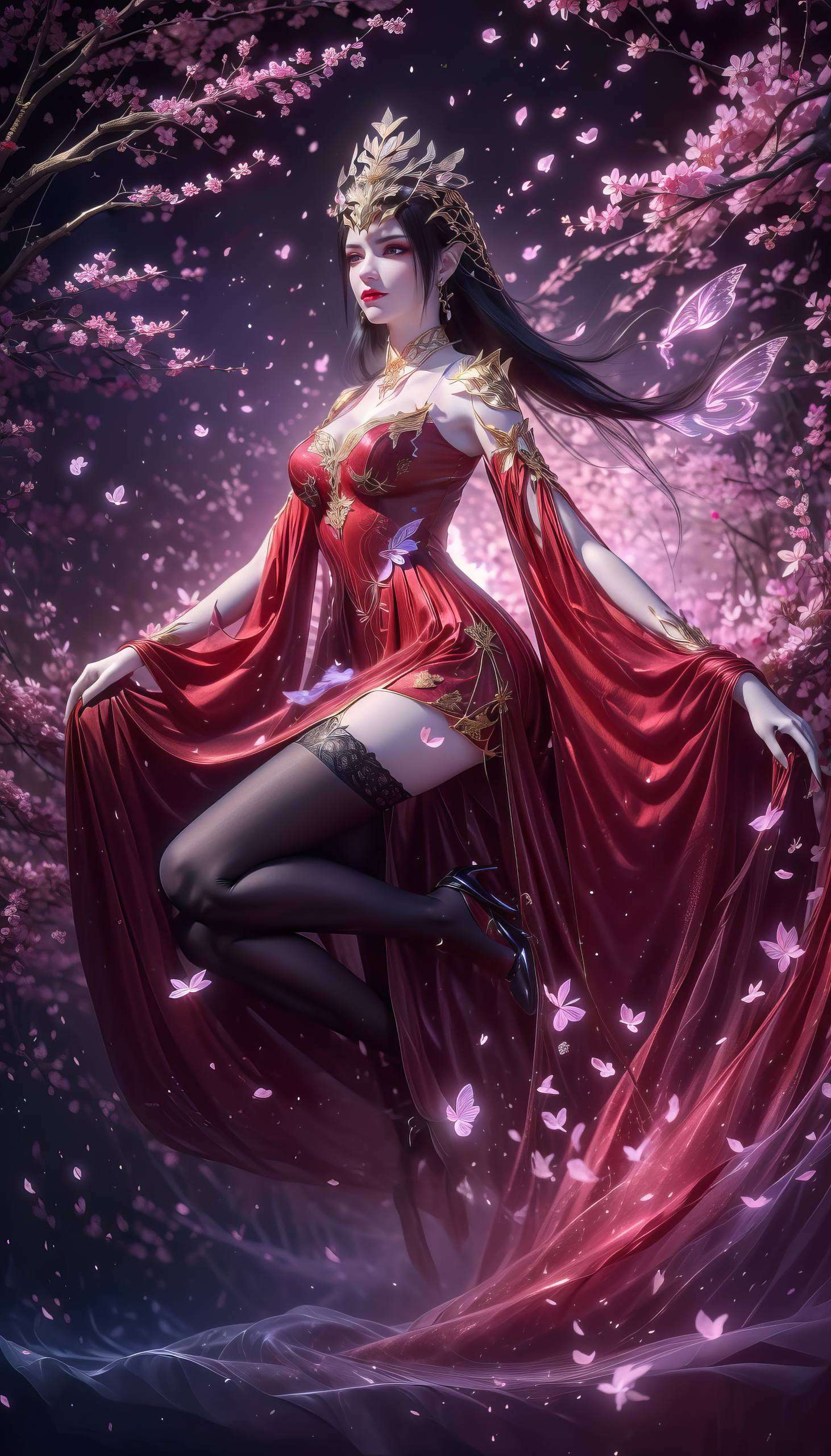 美杜莎女王以她那令人窒息的绝美姿态七彩吞天蟒的霸气