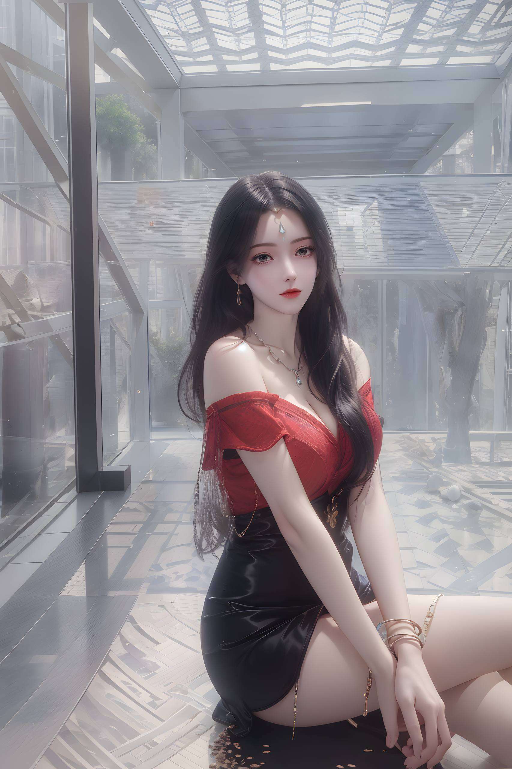她的壁纸仿佛在她的眼中
