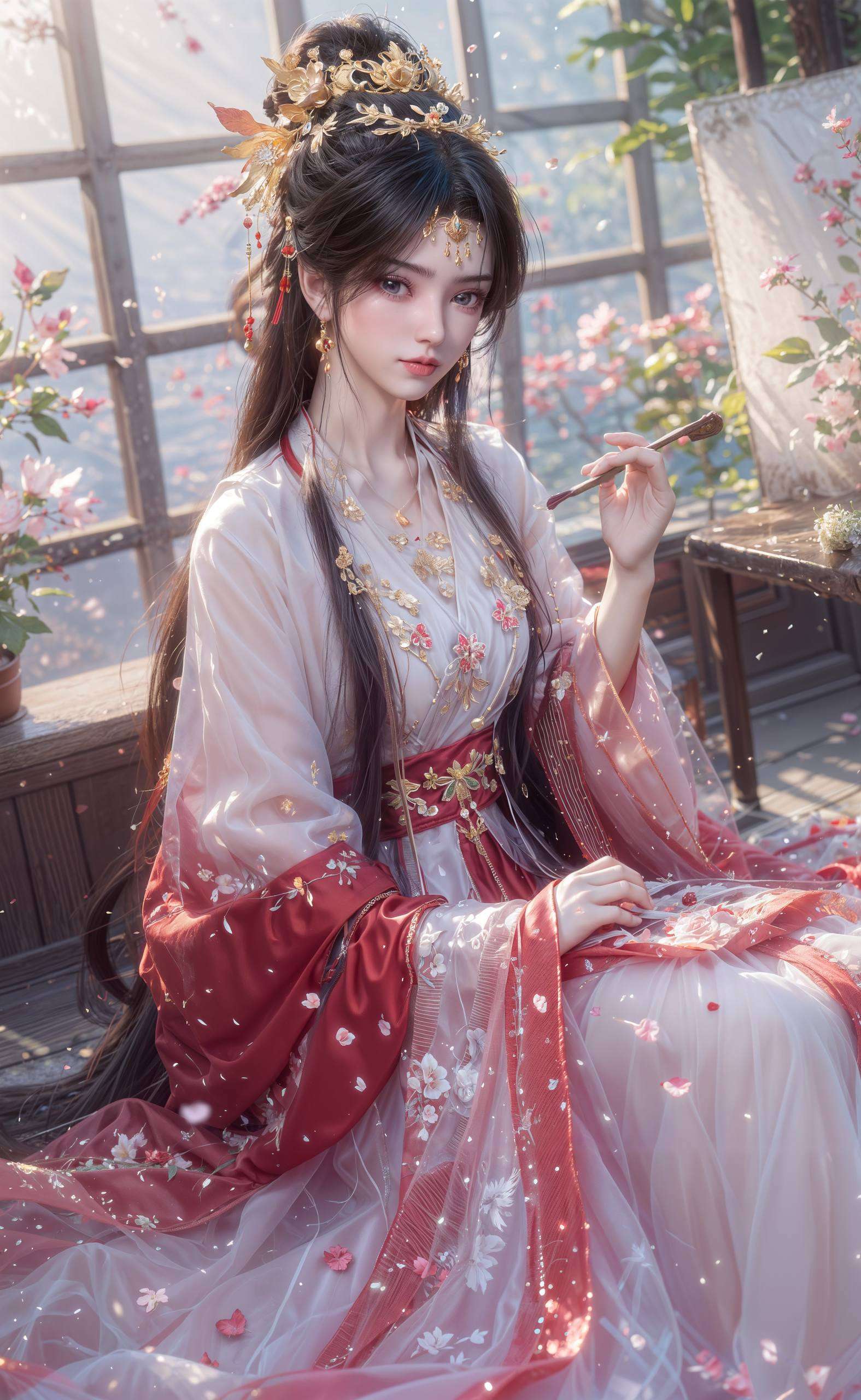 在仙逆的世界里李慕婉身着华丽礼服