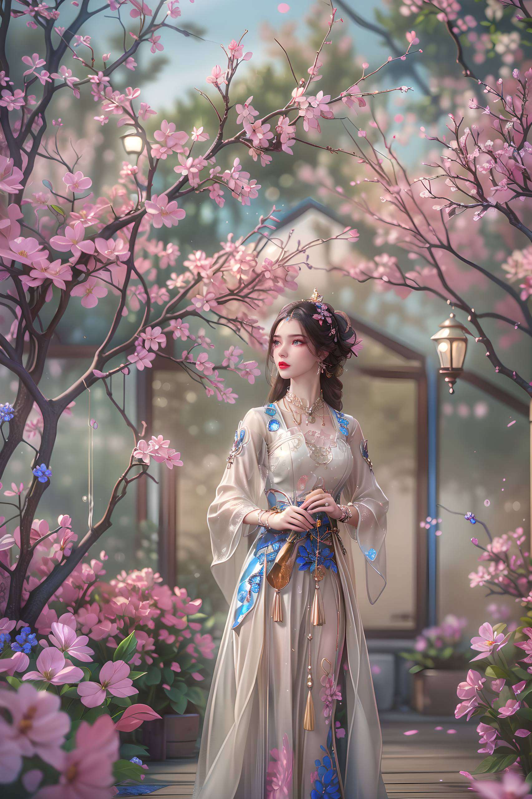 李慕婉如同一朵不染尘埃的莲花她的眼神中藏着对命运的无奈与坚韧