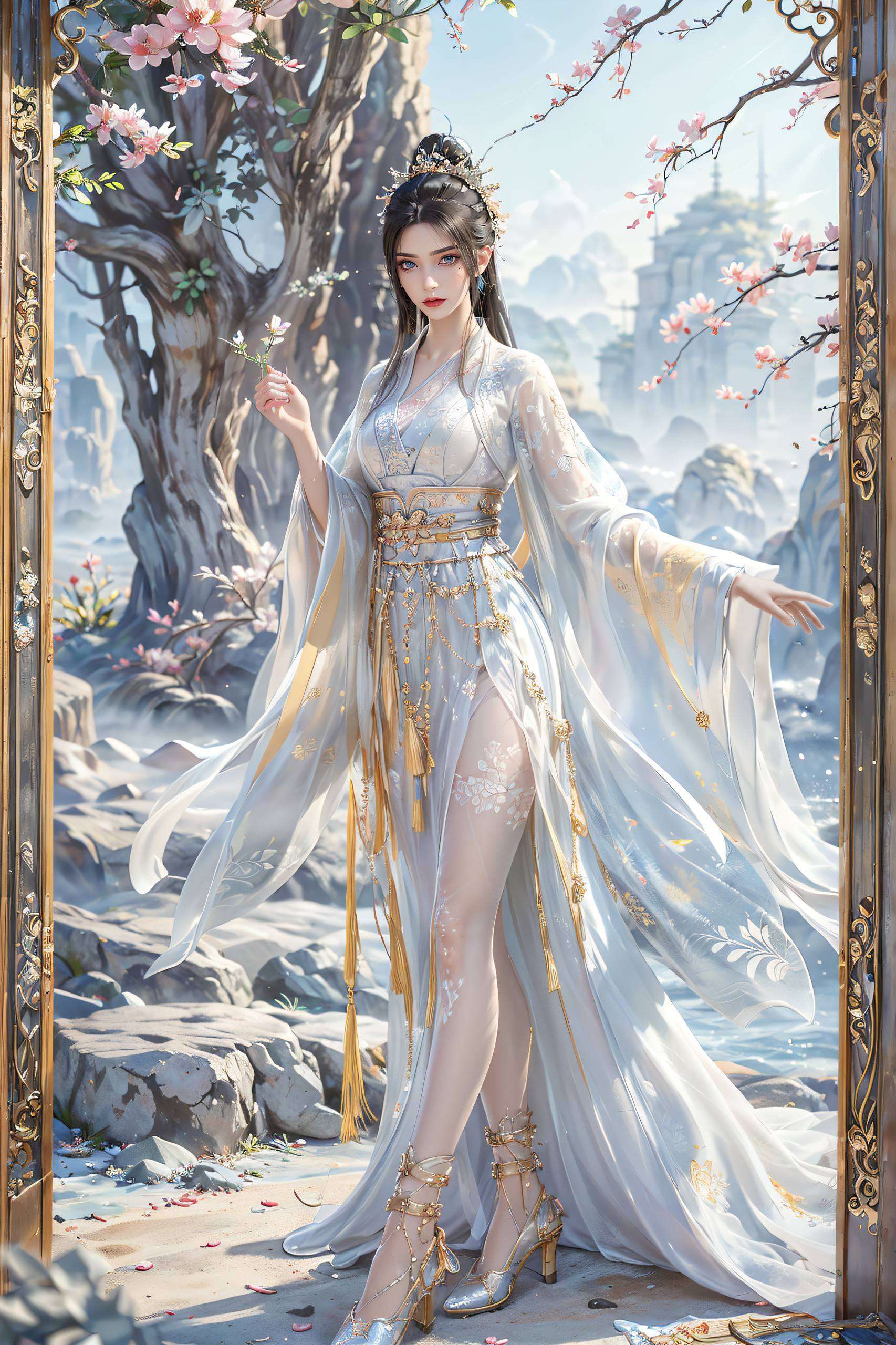 感受国漫女神的魅力吧！无论是静谧的山水背景