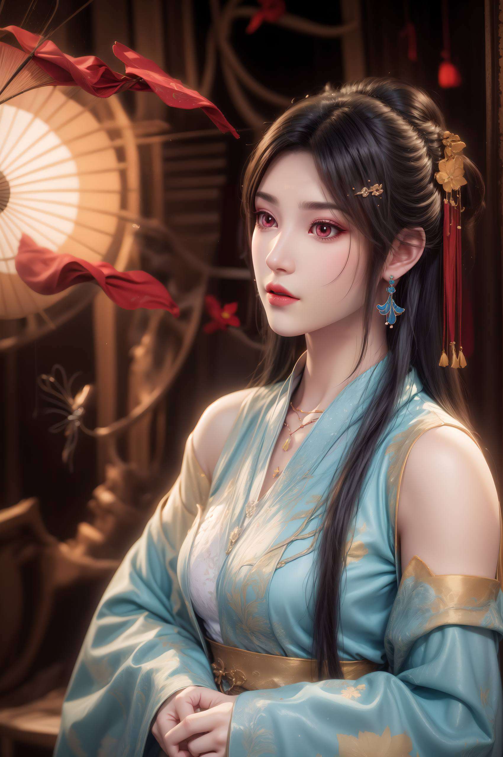 她的眼眸深邃如夜空是梦中最美的风景
