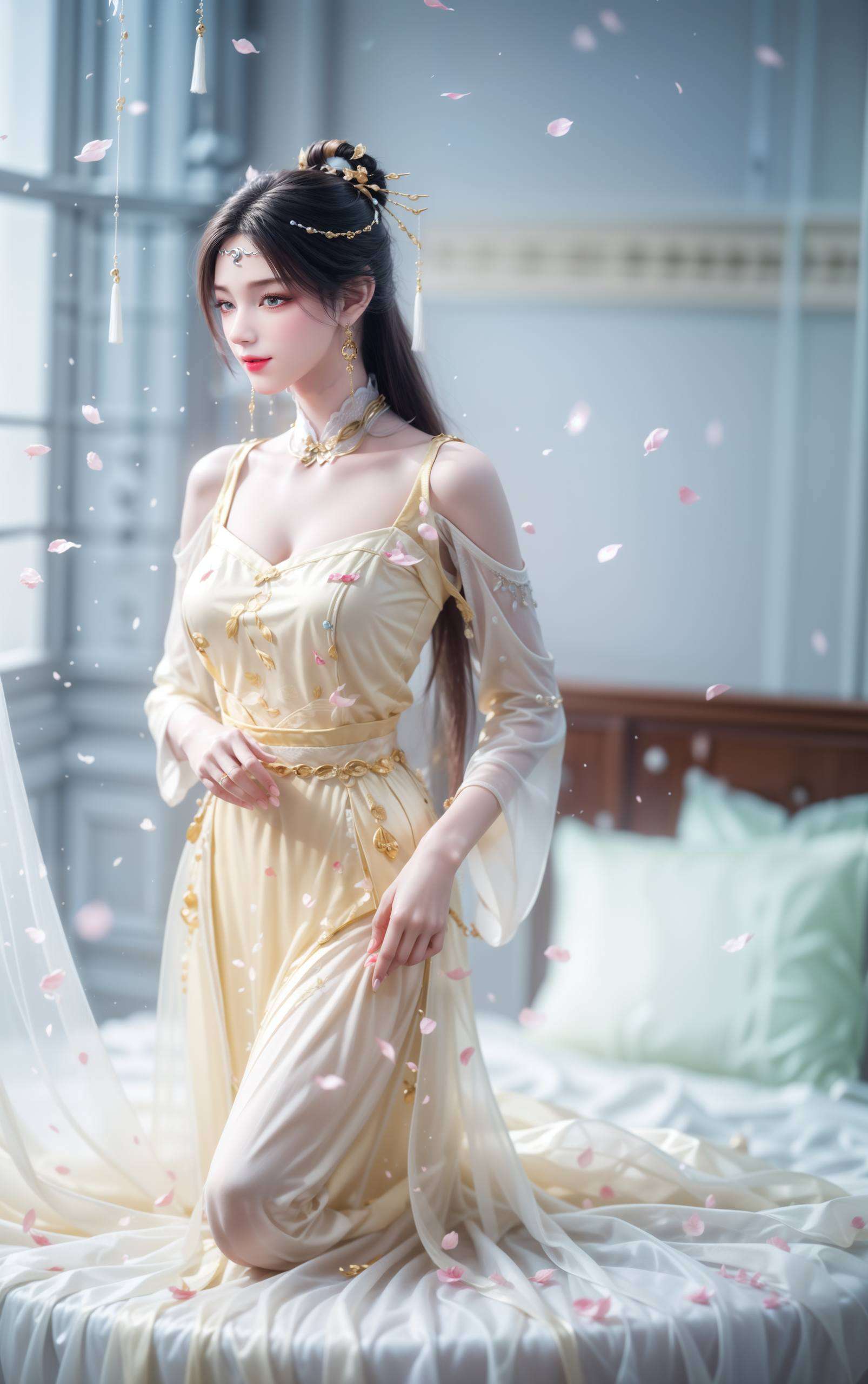 金瓶儿的每一个眼神都仿佛置身于那个充满神秘与美丽的国漫世界