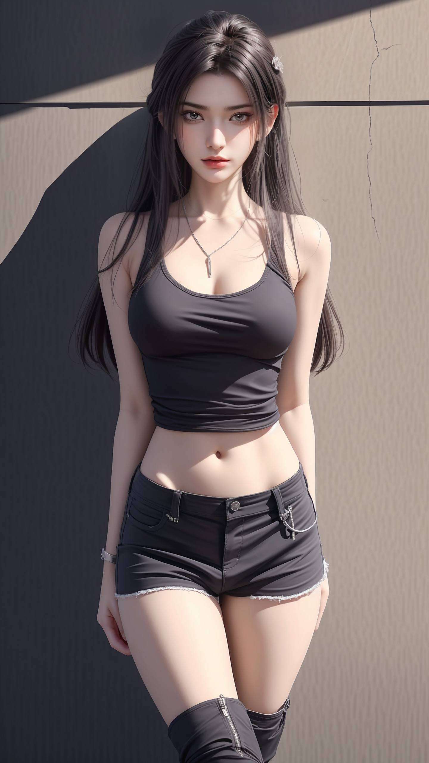 她的壁纸仿佛是仙境中的一抹清冷月光