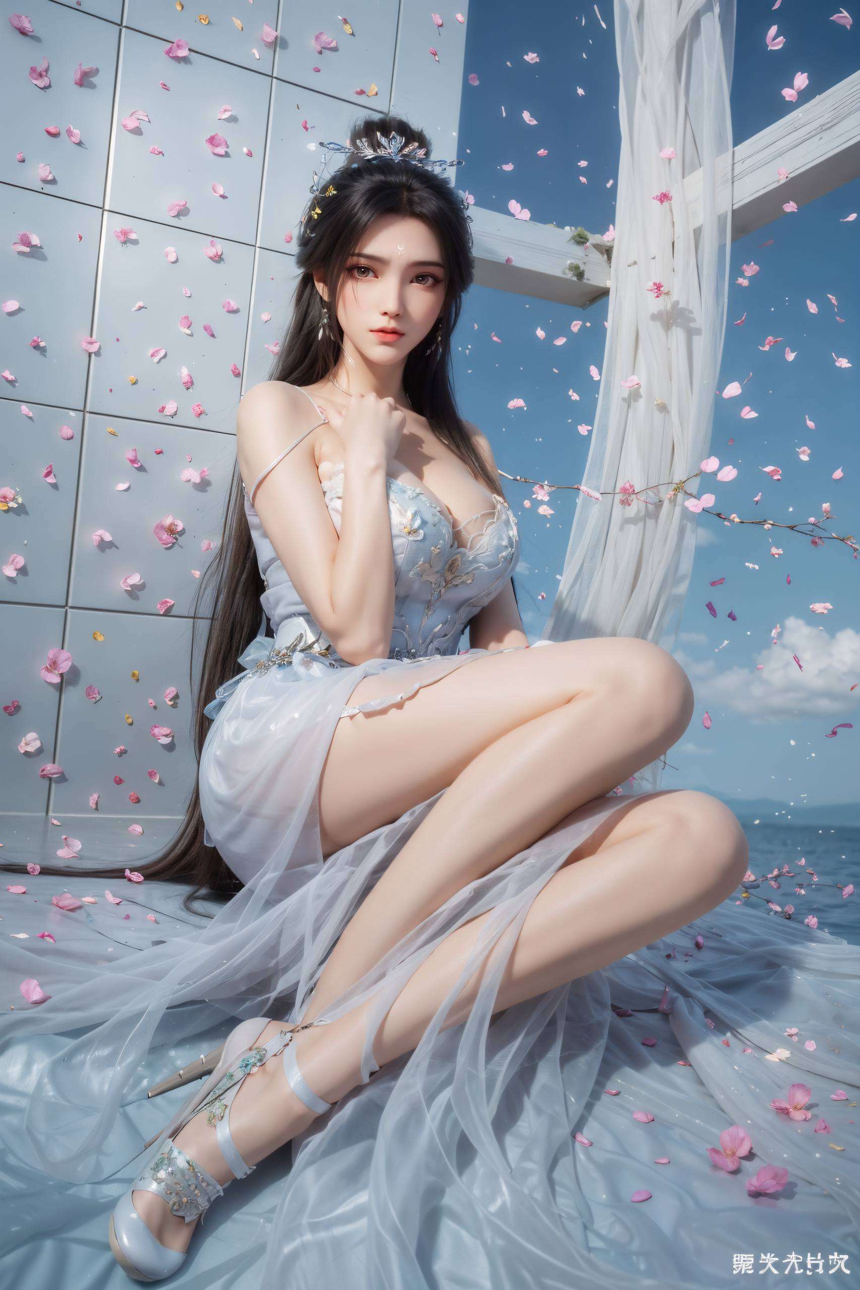 感受那份超脱尘世的清冷与坚定她的眼神中藏着星辰大海