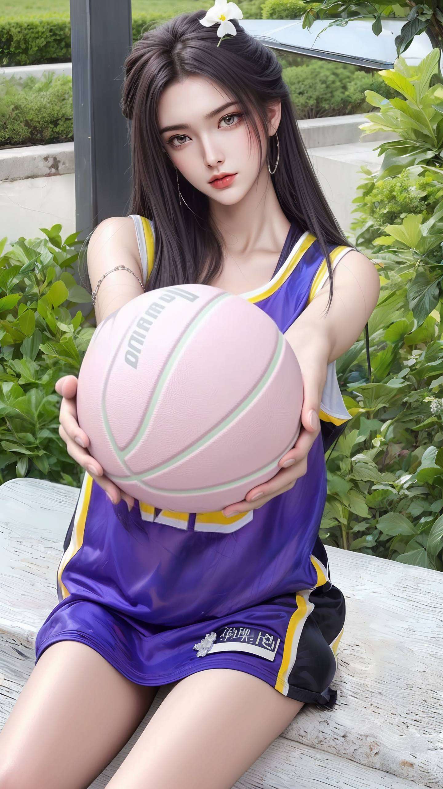 高清壁纸中的她静静绽放